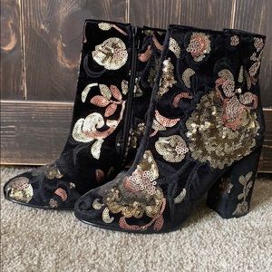 ALDO sequin sparkle ankle booties